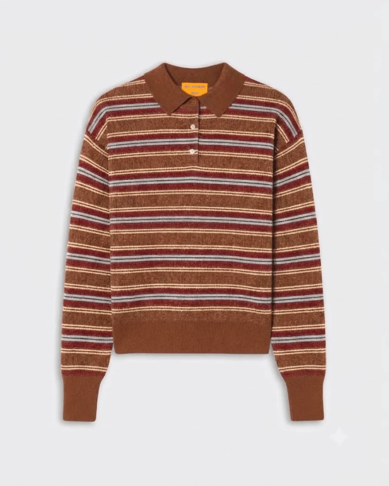 Collegiate Stripe Polo - BURNT SIENNA COMBO