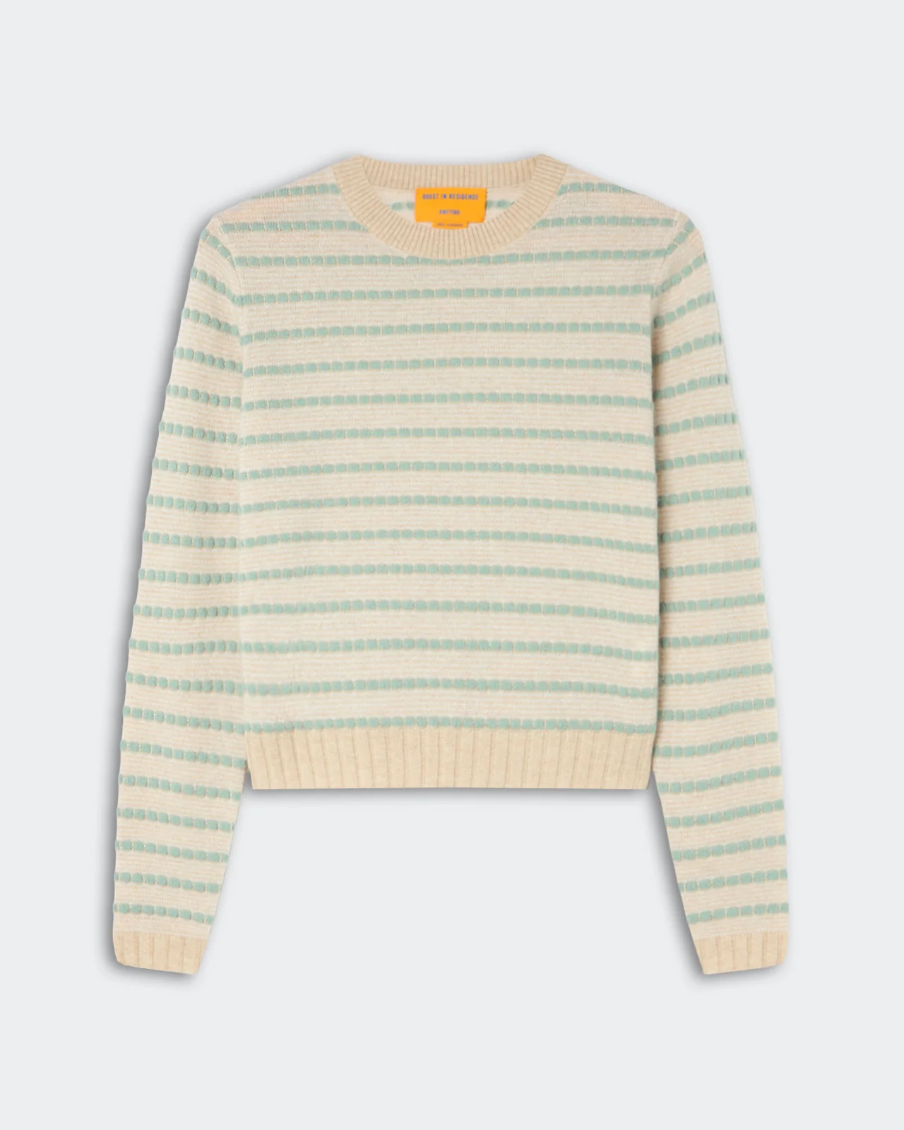Pebble Stripe Shrunken Crew - Sandstone Combo