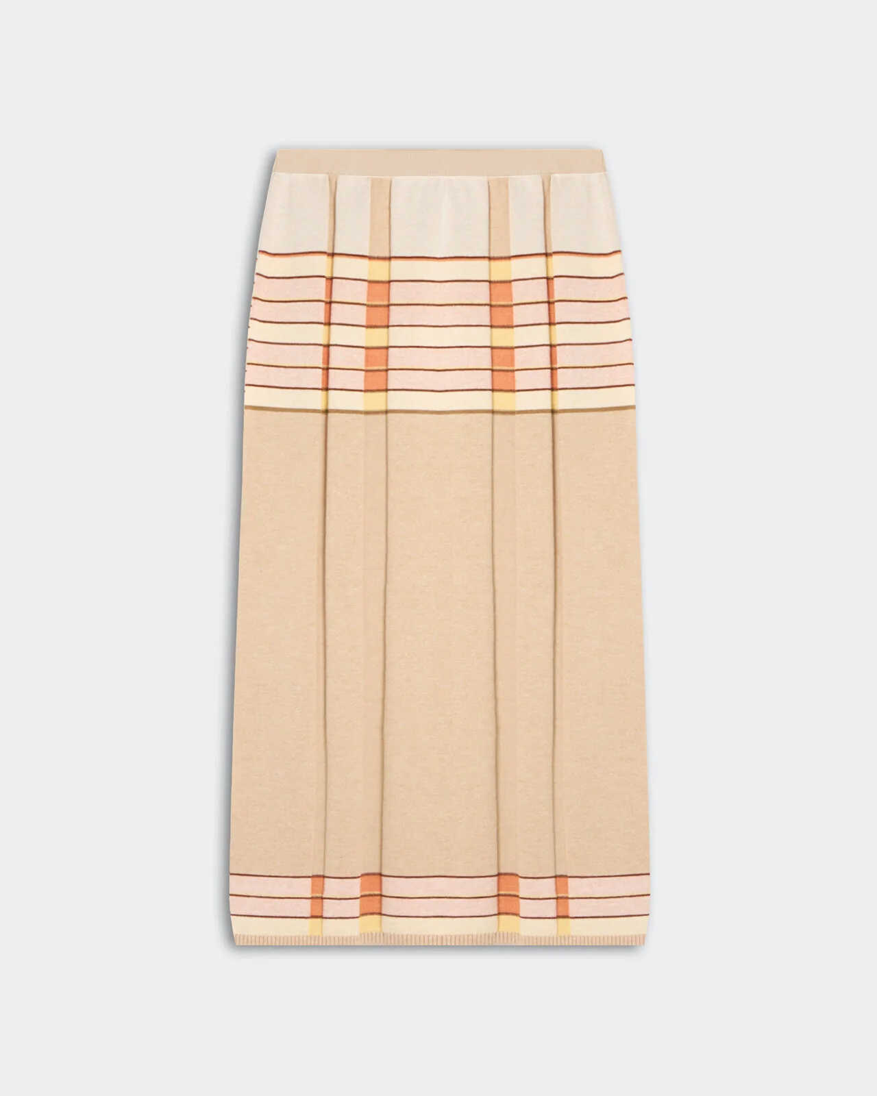 Plaited Rib Skirt - Sandstone Combo